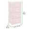 mDesign Tall Dresser Storage Tower Stand with 4 Fabric Drawers